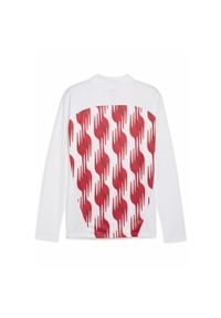 Puma - Męska bluza przedmeczowa z zamkiem 1/4 Girona FC PUMA White Red. Kolor: biały, czerwony, wielokolorowy