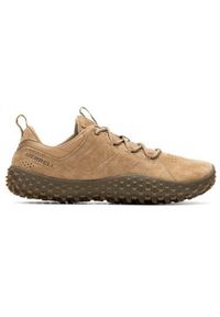 Buty trekkingowe męskie Merrell Wrapt. Kolor: beżowy. Materiał: skóra. Szerokość cholewki: normalna. Sport: turystyka piesza