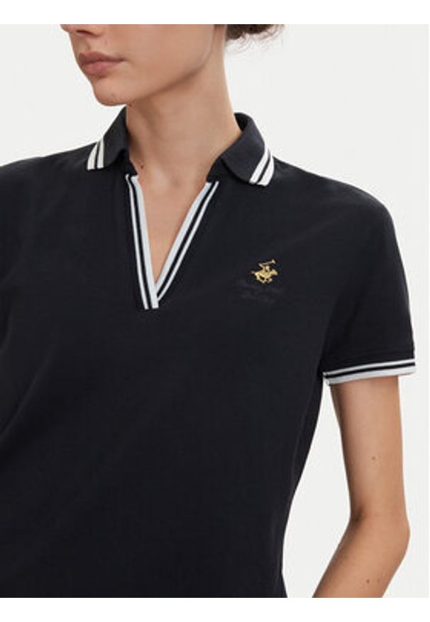 Beverly Hills Polo Club Polo P-SS26W-P0300 Granatowy Regular Fit. Typ kołnierza: polo. Kolor: niebieski. Materiał: bawełna