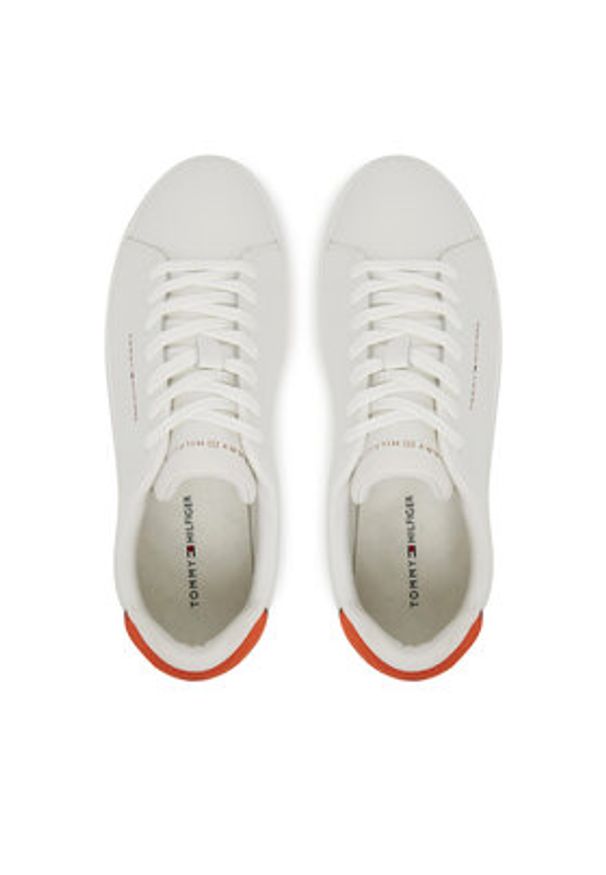 TOMMY HILFIGER - Tommy Hilfiger Sneakersy FM0FM05367 Biały. Kolor: biały. Materiał: skóra