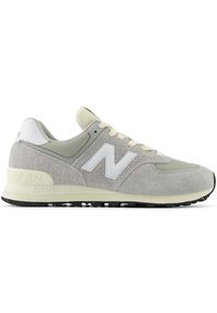 Buty unisex New Balance U574RBL – szare. Okazja: na co dzień. Kolor: szary. Materiał: skóra, syntetyk, guma, materiał. Szerokość cholewki: normalna. Model: New Balance 574