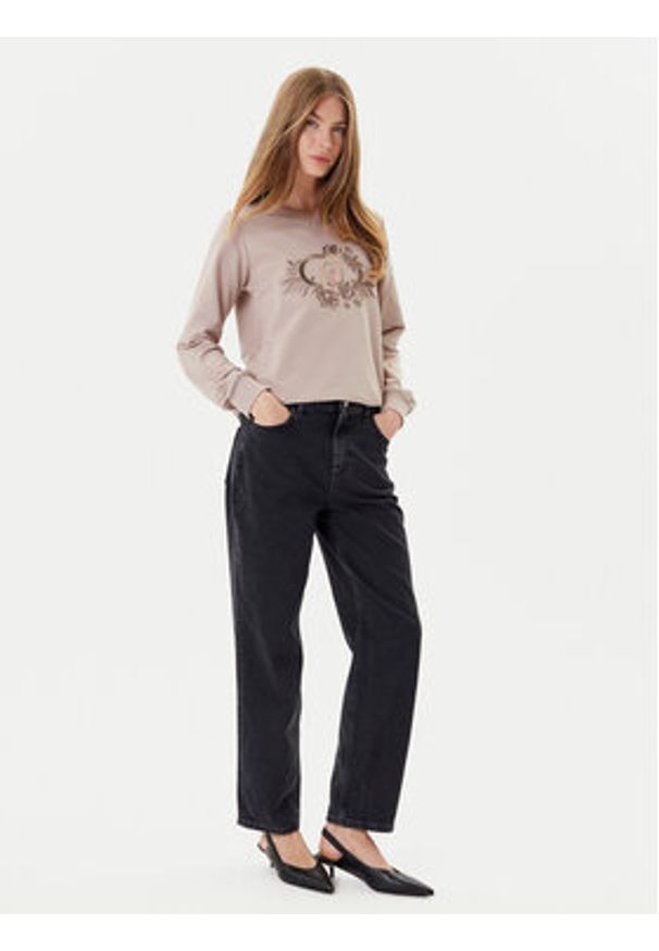 Liu Jo Sport Bluza TF5097 FS090 Beżowy Regular Fit. Kolor: beżowy. Materiał: bawełna. Styl: sportowy