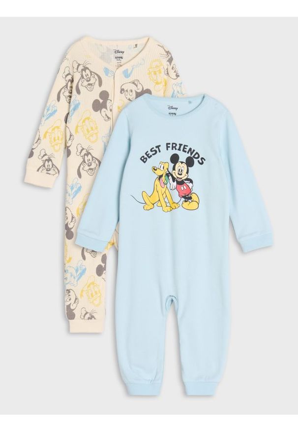 Sinsay - Pajacyki 2 pack Disney - niebieski. Kolor: niebieski. Wzór: motyw z bajki