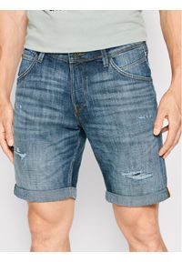 Jack & Jones - Jack&Jones Szorty jeansowe Rick Fox 12201633 Niebieski Regular Fit. Kolor: niebieski. Materiał: jeans