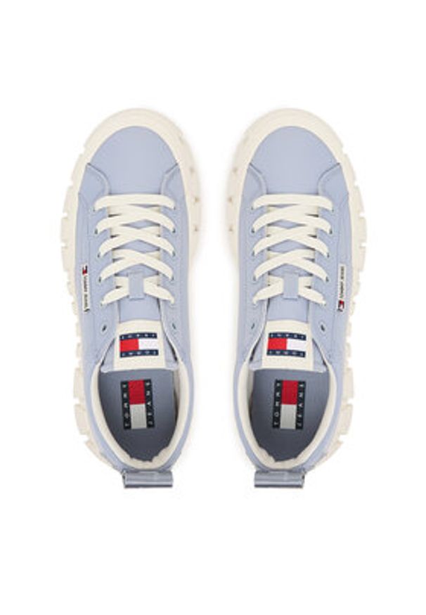 Tommy Jeans Sneakersy Tjw Flatform Chunky Sneaker EN0EN03036 Niebieski. Kolor: niebieski. Materiał: materiał