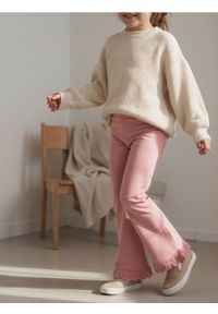 Sinsay - Spodnie flare - różowy. Kolor: różowy #1