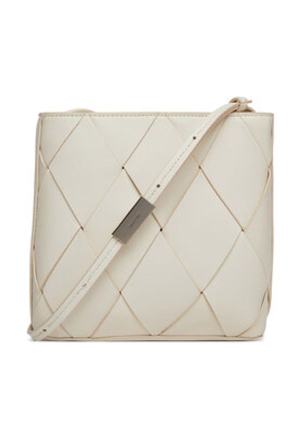 Calvin Klein Torebka Ck Woven Square Crossbody K60K612991 Biały. Kolor: biały. Materiał: skórzane