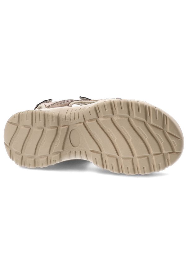 Sandały damskie McKeylor, cholewka ze skóry naturalnej zapinane na rzep miękka profilowana wkładka lekka amortyzująca, beżowe, 95414. Okazja: na co dzień, na spacer. Zapięcie: rzepy. Kolor: beżowy. Materiał: skóra. Sezon: lato. Styl: klasyczny, wakacyjny, casual