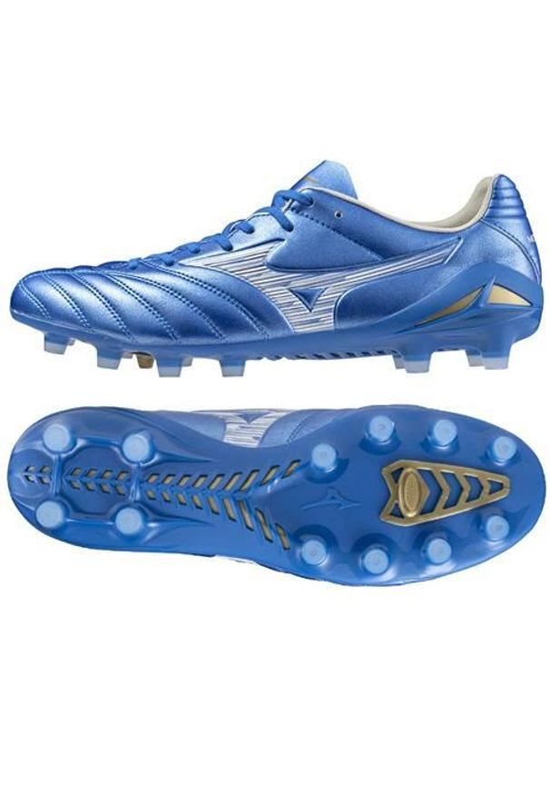 Buty piłkarskie męskie Mizuno Monarcida Neo Iii Pro. Kolor: biały, wielokolorowy. Materiał: materiał, syntetyk. Szerokość cholewki: normalna. Sport: piłka nożna