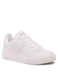Trussardi Jeans - Trussardi Sneakersy 79A00844 Biały. Kolor: biały. Materiał: skóra
