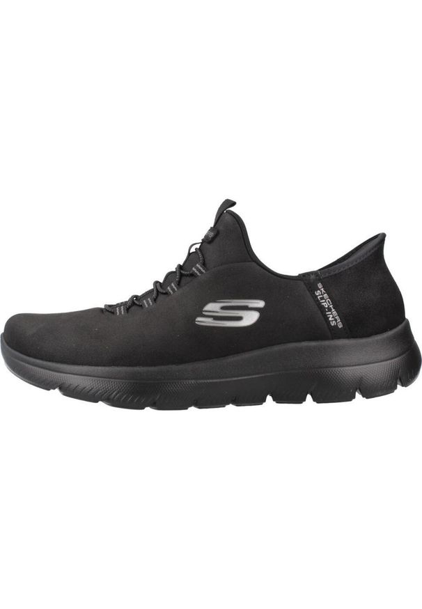 skechers - Buty Kobieta Skechers Summits czarny. Kolor: czarny. Materiał: syntetyk, materiał. Szerokość cholewki: normalna. Sport: turystyka piesza