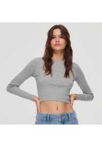 House - Bluzka z długim rękawem 2-pak czarna i szara - Szary. Kolor: szary. Długość rękawa: długi rękaw. Długość: długie