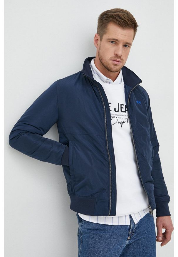 La Martina kurtka męska kolor granatowy przejściowa. Kolor: niebieski