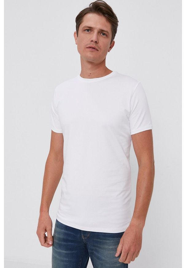 TIGER OF SWEDEN - Tiger Of Sweden - T-shirt (2-pack). Okazja: na co dzień. Kolor: biały. Materiał: dzianina. Wzór: gładki. Styl: casual