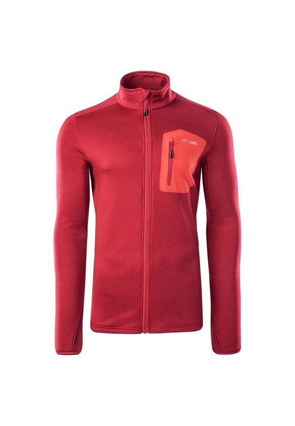 Elbrus - Męska Bluza Polarowa Emino Polartech Fleece Jacket. Kolor: czerwony. Materiał: polar. Sezon: zima. Sport: turystyka piesza