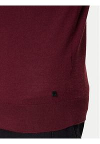 Karl Lagerfeld - KARL LAGERFELD Sweter 655005 554399 Bordowy Slim Fit. Typ kołnierza: dekolt w karo. Kolor: czerwony. Materiał: wełna #5