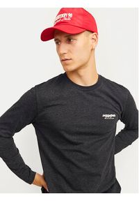Jack & Jones - Jack&Jones Longsleeve Alvis 12259735 Czarny Standard Fit. Kolor: czarny. Materiał: bawełna. Długość rękawa: długi rękaw #5