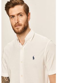 Polo Ralph Lauren - Koszula 710798291002. Okazja: na co dzień. Typ kołnierza: polo. Kolor: biały. Materiał: dzianina. Wzór: gładki. Styl: casual #1