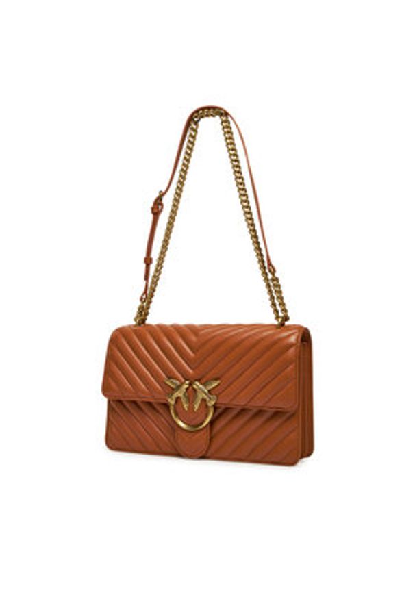 Pinko - PINKO Torebka Love One Classic Dc PE 24 PLTT 100941 A0GK Brązowy. Kolor: brązowy. Materiał: skórzane