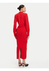 French Connection Sukienka dzianinowa 71YAU Czerwony Regular Fit. Kolor: czerwony. Materiał: syntetyk, bawełna #2