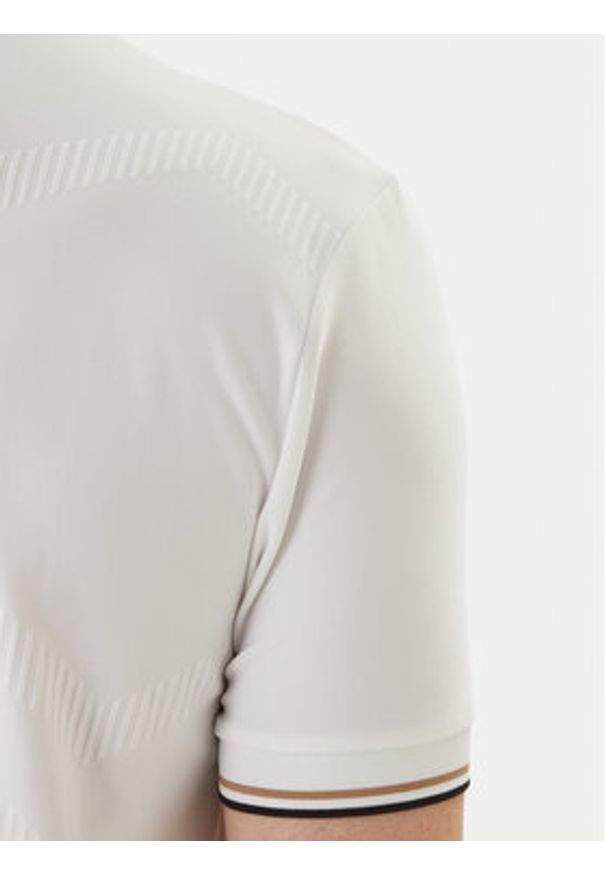 BOSS Polo Chip Hexa 50554561 Biały Regular Fit. Typ kołnierza: polo. Kolor: biały. Materiał: syntetyk