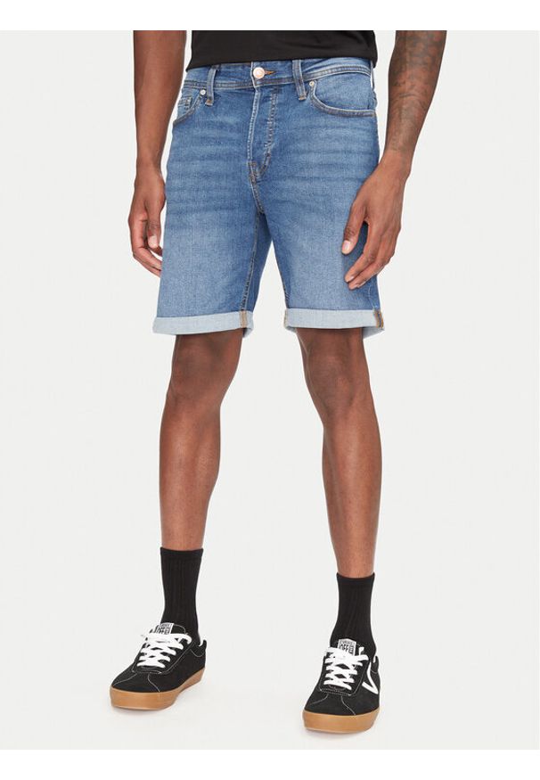 Jack & Jones - Jack&Jones Szorty jeansowe Rick 12269499 Niebieski Regular Fit. Kolor: niebieski. Materiał: bawełna