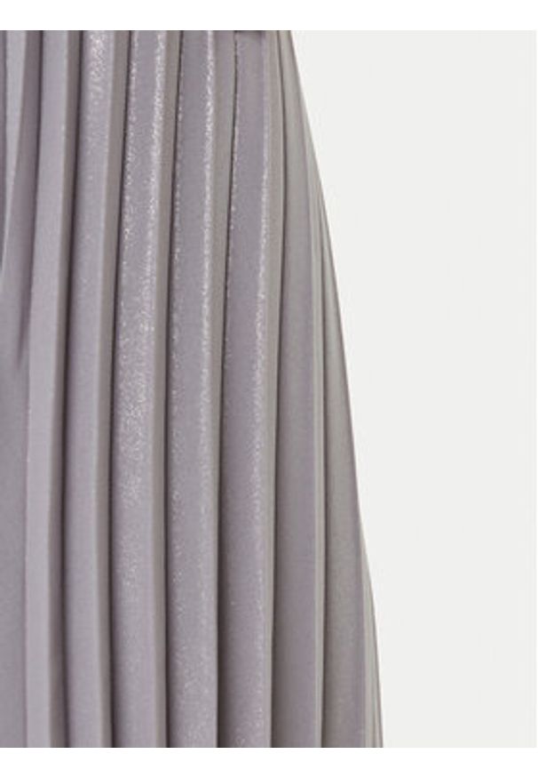 Morgan Spódnica plisowana 252-JPLISAN Srebrny Regular Fit. Kolor: srebrny. Materiał: syntetyk