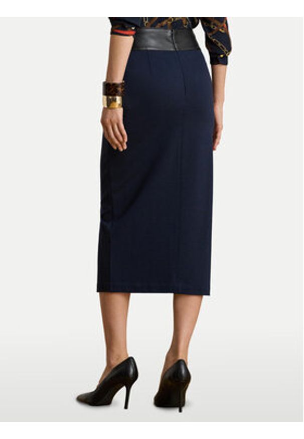 Lauren Ralph Lauren - LAUREN RALPH LAUREN Spódnica ołówkowa 200P03729001 Granatowy Regular Fit. Kolor: niebieski. Materiał: wiskoza