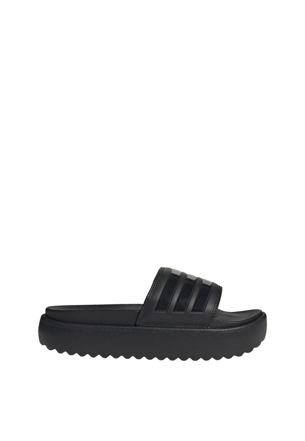 Adidas - adilette Platform Slides. Kolor: czarny. Obcas: na platformie. Styl: sportowy