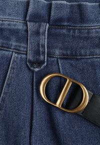 Renee - Granatowe Jeansy Mom Fit z Paskiem Astera. Stan: podwyższony. Kolor: niebieski. Styl: elegancki #4