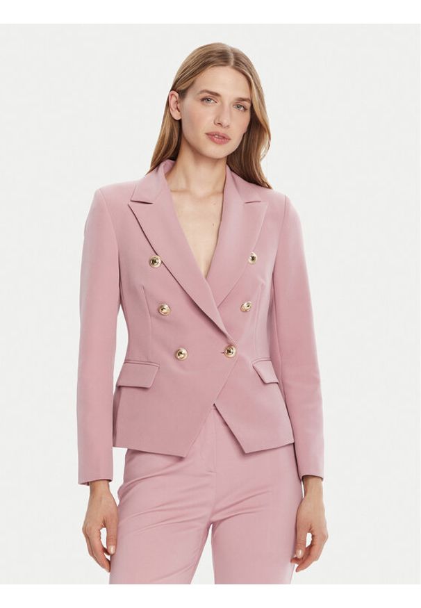 Rinascimento Marynarka CFC0126227003 Różowy Slim Fit. Kolor: różowy. Materiał: syntetyk