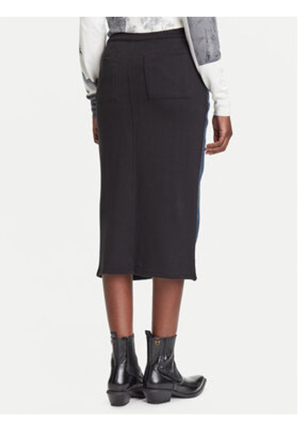 Desigual Spódnica jeansowa Twisted 25WWFD03 Granatowy Regular Fit. Kolor: niebieski. Materiał: bawełna