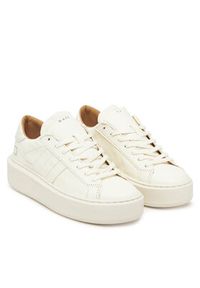 D.A.T.E. Sneakersy Hill Low Platform W431-HP-MN Écru. Materiał: skóra. Obcas: na platformie #4