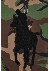 Polo Ralph Lauren bluza 710859318001 męska kolor zielony z kapturem z aplikacją. Typ kołnierza: kaptur, polo. Kolor: zielony. Materiał: dzianina. Wzór: aplikacja #4