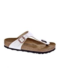 Japonki damskie Birkenstock 943871. Kolor: beżowy. Materiał: materiał, skóra, syntetyk