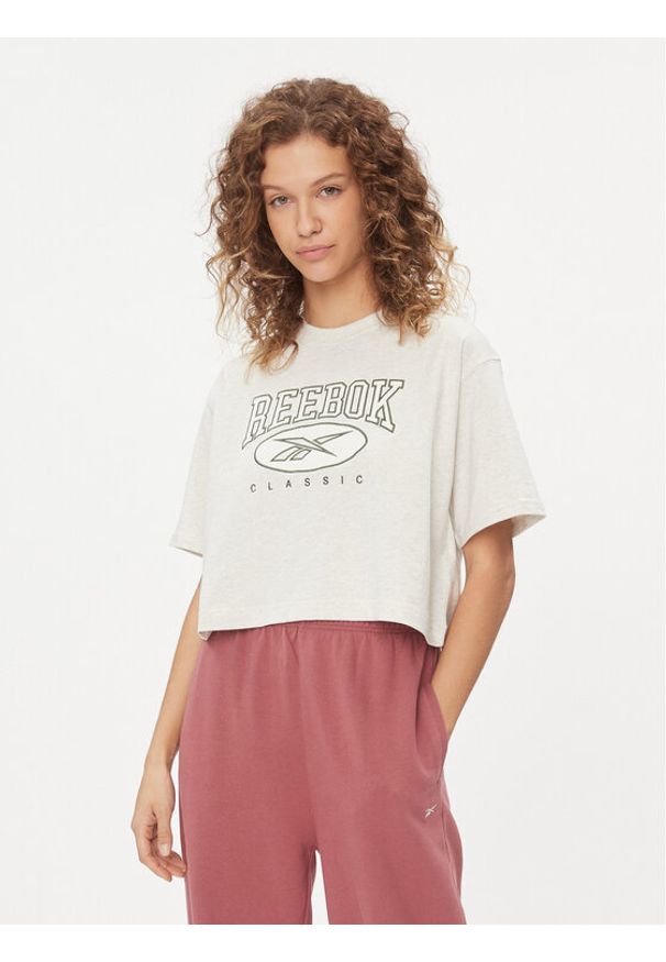 Reebok T-Shirt Classics Big Logo HZ8099 Biały Fitted Fit. Kolor: biały. Materiał: bawełna