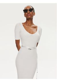 Hugo Sukienka dzianinowa Simbly 50514287 Biały Slim Fit. Kolor: biały. Materiał: wiskoza #4