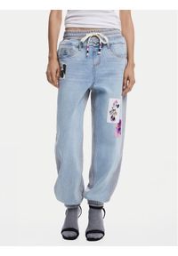 Desigual Jeansy Mnnie 25SWDD72 Niebieski Loose Fit. Kolor: niebieski