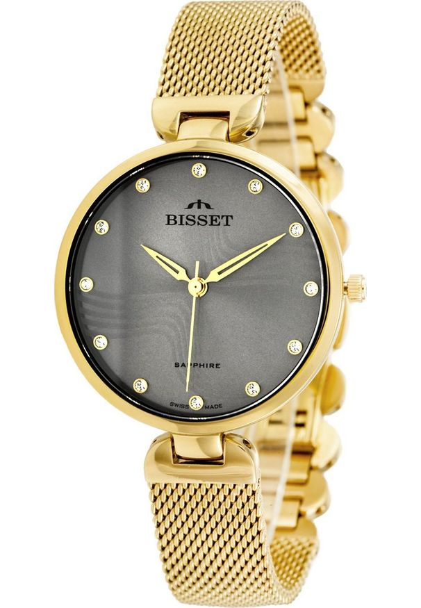 Zegarek Bisset Szwajcarski zegarek damski Bisset BSBF28 złoty szt. Kolor: złoty