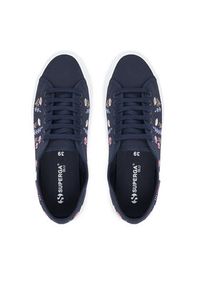 Superga Tenisówki 3750 Flower Embroidery Leggera S8161ZW Granatowy. Kolor: niebieski. Materiał: materiał #2