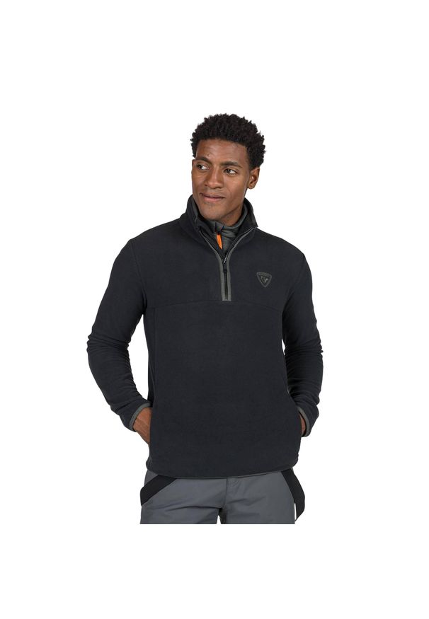 Bluza męska Rossignol Strawpile Fleece Hz. Kolor: czarny. Sezon: zima. Sport: narciarstwo