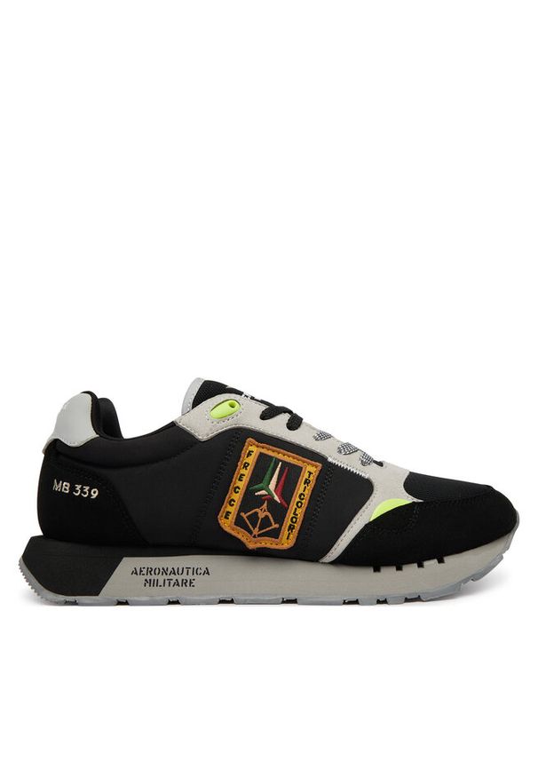 Sneakersy Aeronautica Militare. Kolor: czarny