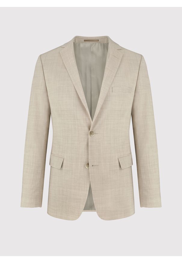 Pako Lorente - PAKO LORENTE – Wełniana marynarka garniturowa w kolorze beżowym. Kolor: beżowy. Materiał: wełna