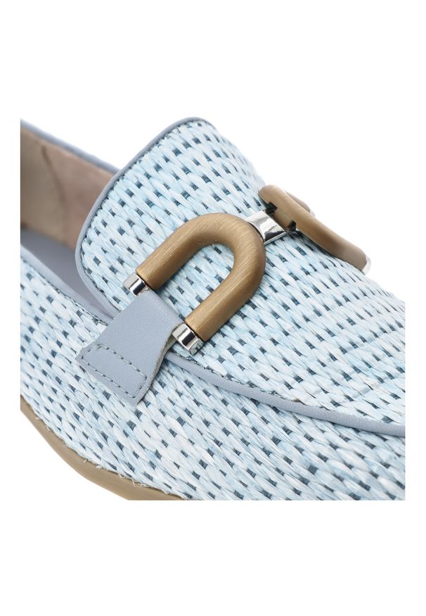 Niebieskie Mokasyny Marco Tozzi Eleganckie Obuwie Damskie. Okazja: na co dzień. Zapięcie: klamry. Kolor: niebieski. Materiał: polar, materiał. Sezon: wiosna, lato. Obcas: na płaskiej podeszwie. Styl: elegancki