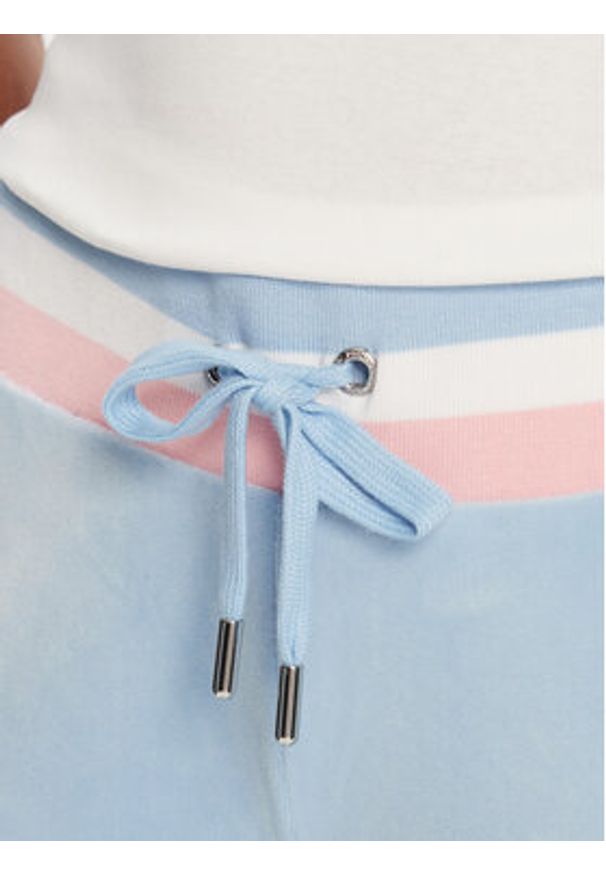 Juicy Couture Spodnie dresowe Velour JCWBJ225352 Błękitny Regular Fit. Kolor: niebieski. Materiał: welur, syntetyk