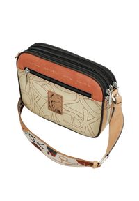Pomarańczowa Stylowa Torebka Damska Anekke. Kolor: pomarańczowy. Wzór: nadruk, aplikacja, kolorowy. Dodatki: z breloczkiem. Styl: elegancki. Rodzaj torebki: na ramię #2