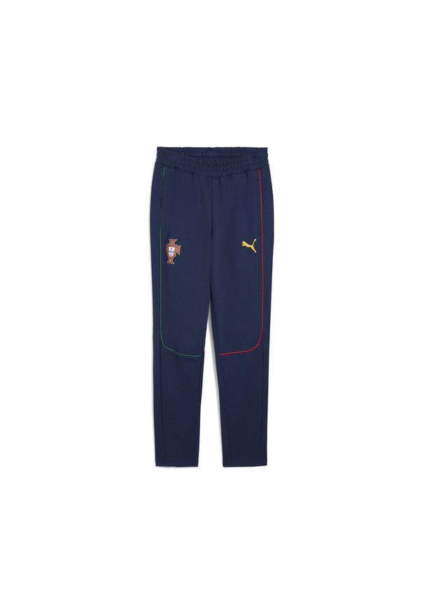 Puma - Męskie spodnie Portugalia Casuals PUMA Persian Blue Sunny Yellow. Kolor: niebieski, wielokolorowy, żółty. Materiał: dresówka. Sport: piłka nożna