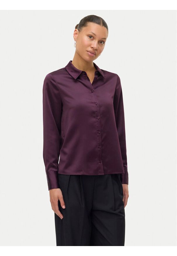 Vero Moda Koszula Merle 10334598 Fioletowy Regular Fit. Kolor: fioletowy. Materiał: satyna, syntetyk