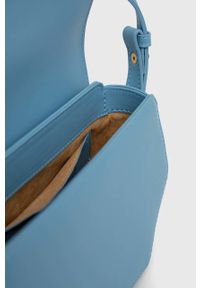 Pinko torebka skórzana kolor niebieski. Kolor: niebieski. Materiał: skórzane. Rodzaj torebki: na ramię #4