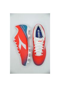 Buty do piłki nożnej Diadora Pichichi 6 MG14, Mężczyźni. Kolor: czerwony. Materiał: skóra ekologiczna, materiał. Sport: piłka nożna
